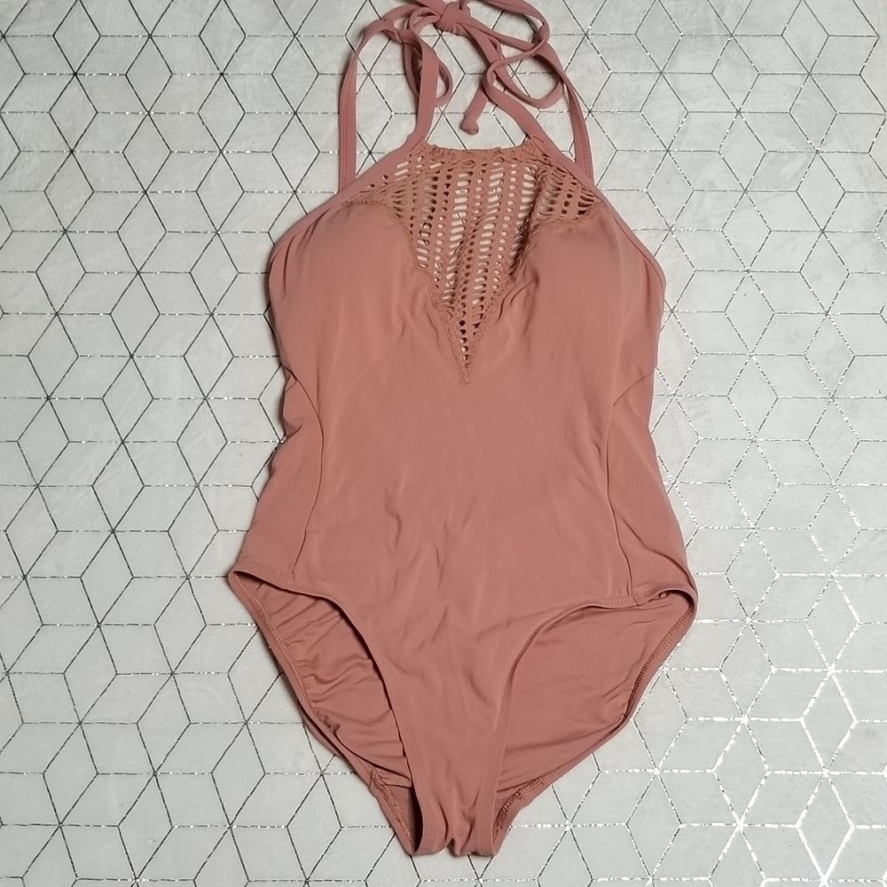 💥🥂Robert Piccone Fishnet High neck Bathing suit